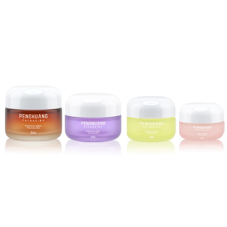 Cosmetic packaging — Mini Eye Cream Skincare Packaging Container 15g 20g 30g 50g Glass Jars with Lid Factorycustom Color Face Care Glass Cream Jar