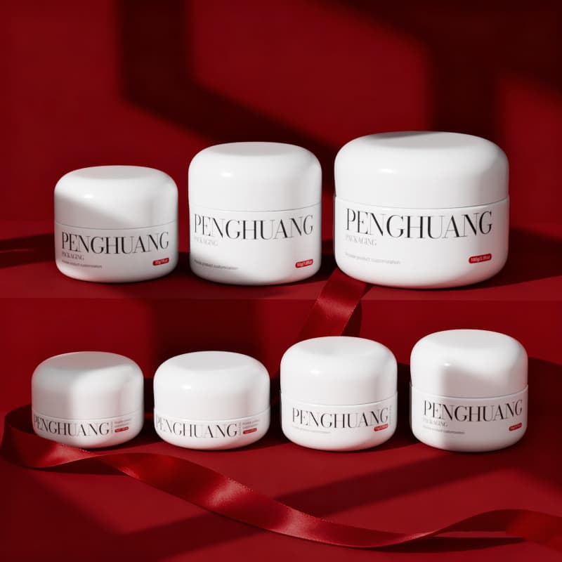 Cosmetic packaging — Custom 5g-100g Mini Round Glass Skin Care Cream Jar High Quality Cosmetic Container with Plastic Screw Lids