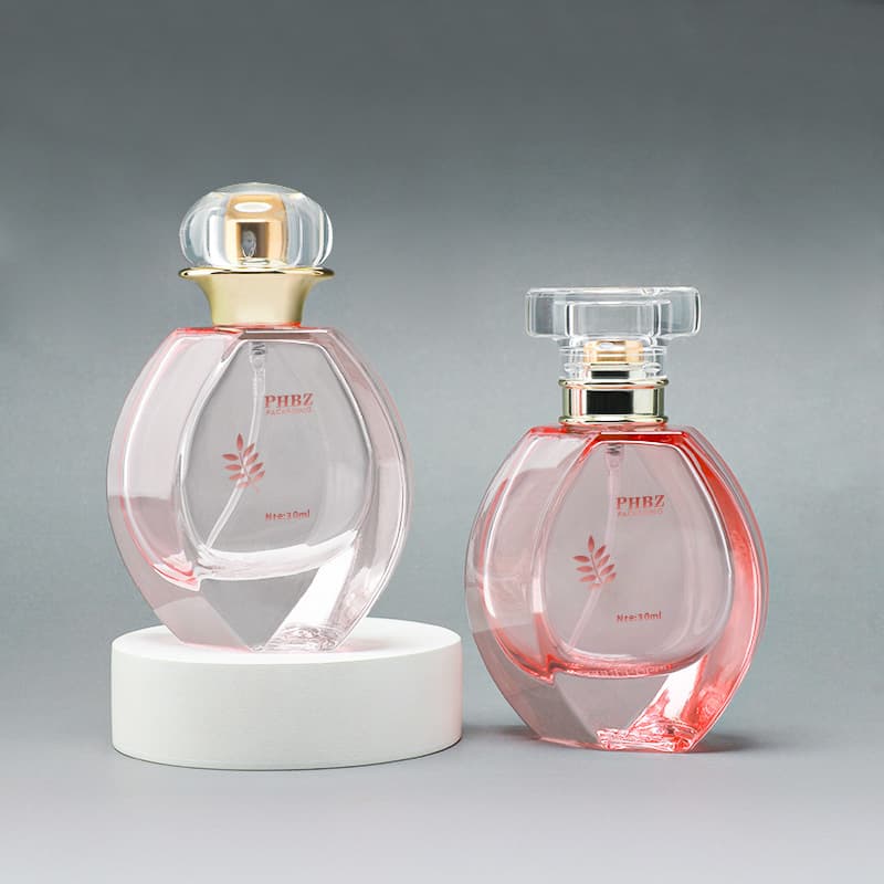 Cosmetic packaging — Custom 30ml Flat Shoulder Glass Perfume Spray Bottle with Gold Pump and Cap Refillable Cosmetic Fragrance Container Packaging