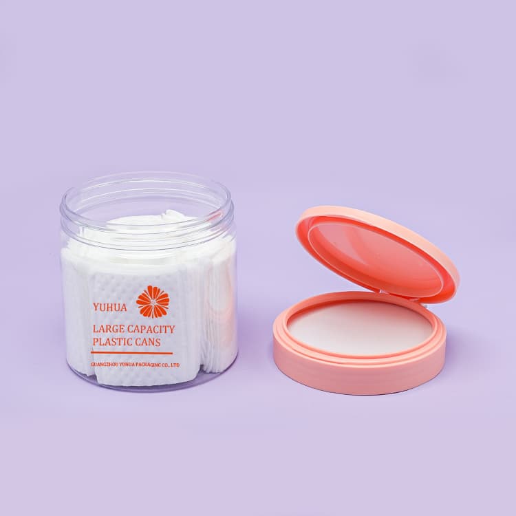 Custom Cotton Pad Jar Supplier: 360ml/480ml Replaceable Lid Design