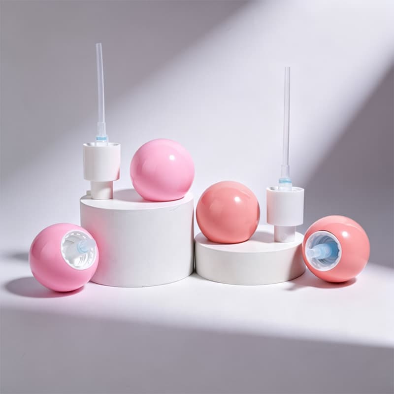Cosmetic packaging — Custom Plastic Spherical for Cap Pump 20/410 Neck Fine Mist Spray Pump Lotion Pump Set Dust Cover Skincare Bottle Portable