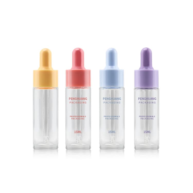 Cosmetic packaging — Custom Wholesale Skincare Packaging Glass Dropper Bottle Whitening Moisture Essence Oil Serum Bottle 15ml Glass Serum Bottle