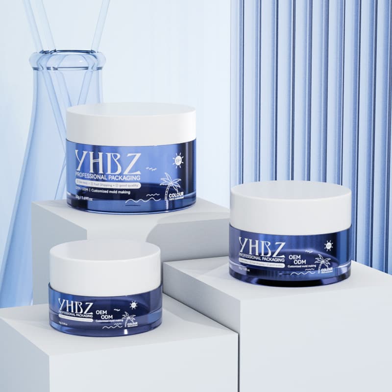 Cosmetic packaging — Wholesale Heavy Wall Clear PET Plastic Round Cosmetic Cream Jars with White Screw Top Lid Sizes 15g 30g 50g Empty for Eye Cream