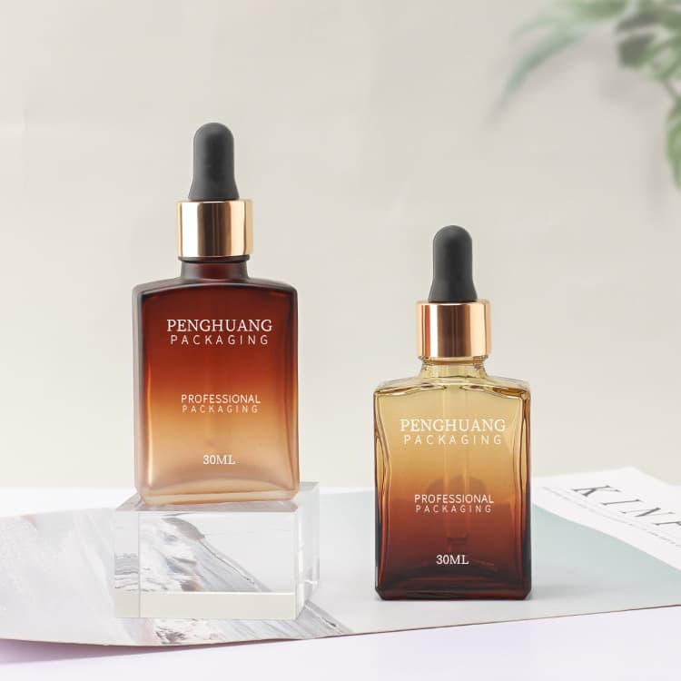 Cosmetic packaging — New Style Glass Serum Bottle with Dropper Body Essence Oil Dropper Bottle Eyelash Anti Age Moisture Glass Bottle