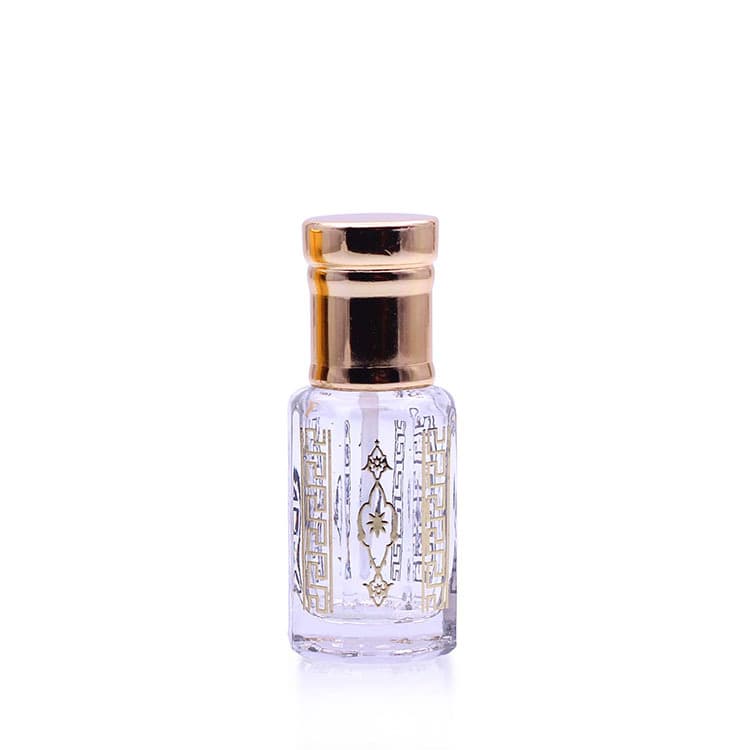 Cosmetic packaging — Fancy Design 5ml Mini Small Glass Refillable Perfume Bottle with Roller Ball Attar Bottle Enchase Perfume Oil Glass Serum Bottle