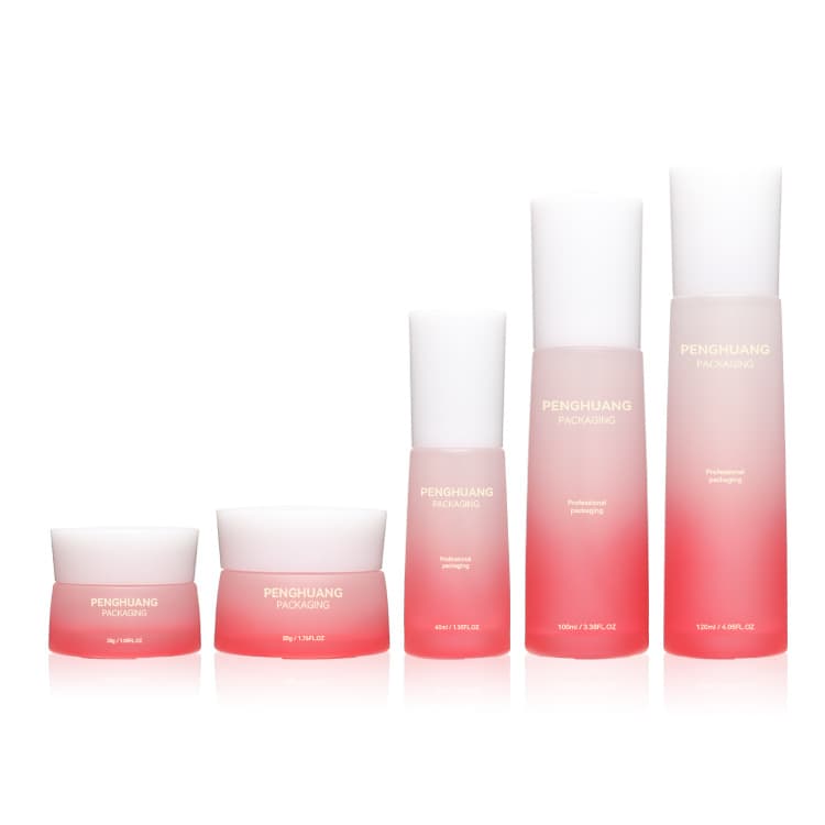 Cosmetic packaging — Luxurious Cosmetic Packaging 30ml 100ml Glass Cylinder Bottle 30g 50g Skin Care Serum Facial Cream Jar Skincare Lotion Pump