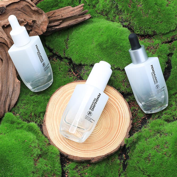 Cosmetic packaging — Cosmetic Dropper Bottle for Personal Skin Care Bottle Printing Toner Serum with Empty Press Pump Cap Dropper