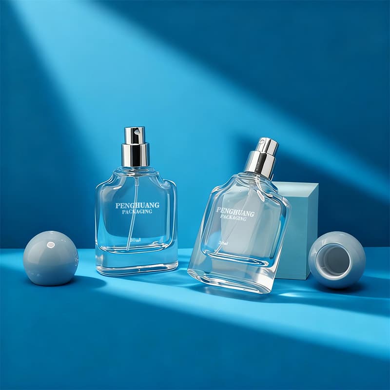 Cosmetic packaging — 30ml Square Glass Perfume Spray Bottle OEM Custom Empty Fragrance Atomizer Frost Matte Engraving for Cap Cosmetic Packaging
