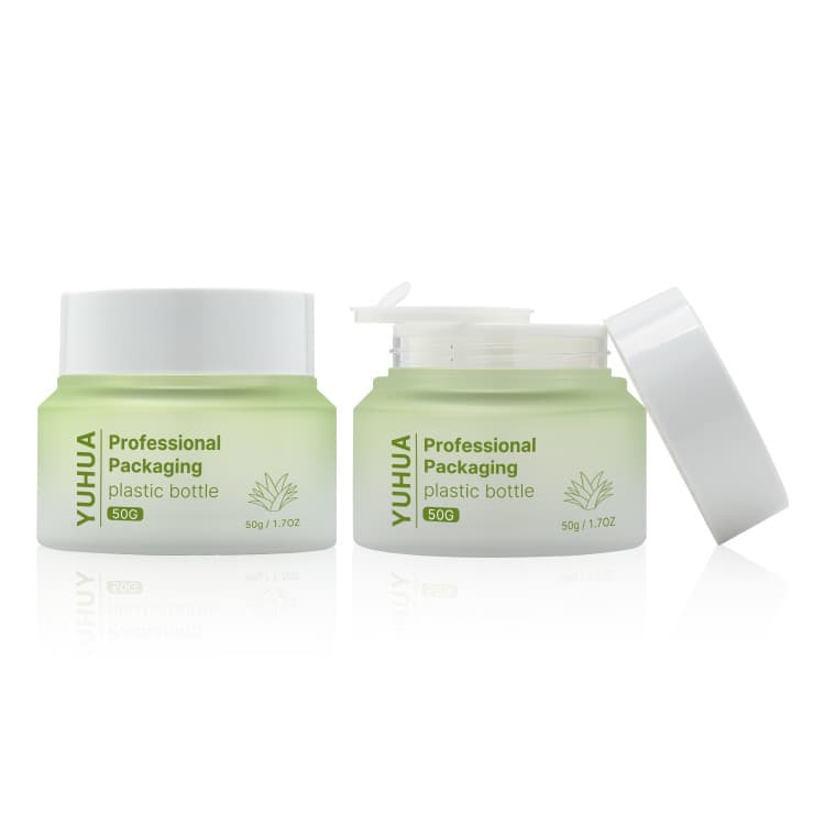 Cosmetic packaging — Luxury Custom Cosmetic Containers PETG Face Cream Jar Skincare Packaging Skin Whitening Plastic Jar 50g Moisturizing Cream Jar