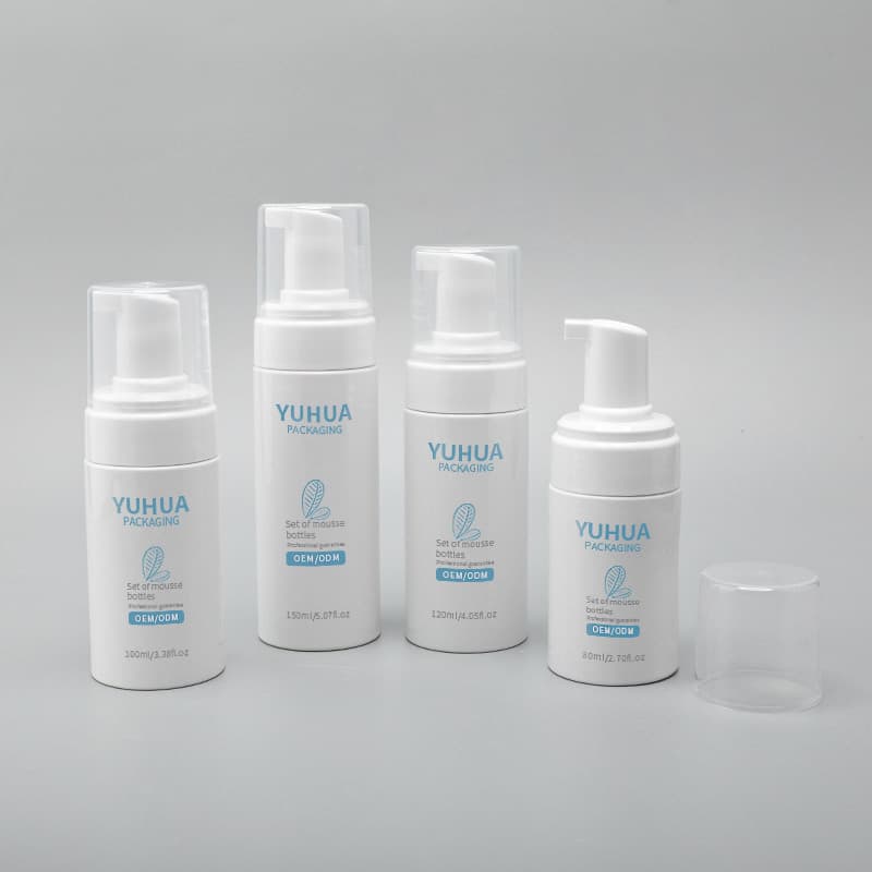 Cosmetic packaging — New for Round/Cylinder 50-150ml PET Foam Pump Bottle Liquid Soap Lotion Shampoo Facial Cleanser Cosmetic Use Customizable