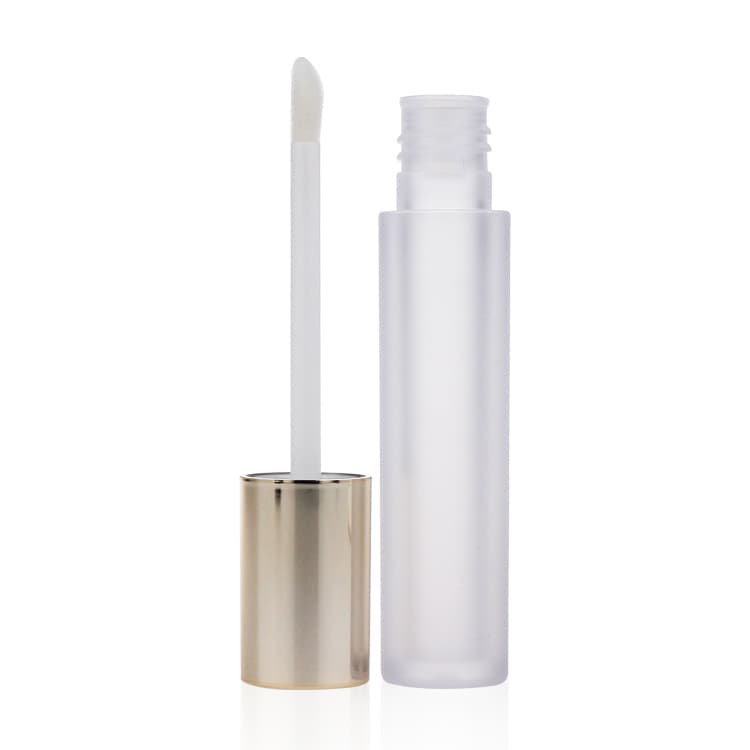 Cosmetic packaging — Classic Custom 6.3ml Empty Frosted Lip Gloss Tubes Wholesale Empty Plastic Cosmetic Packaging Pink Lip Gloss Tube Containers