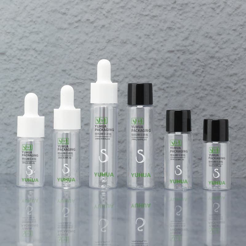 Cosmetic packaging — New Style PET Plastic Dropper Bottle 10ml 15ml 20ml for Serum Lotion Frosted Makeup Screw Cap with Pump Sealing Type Skincare