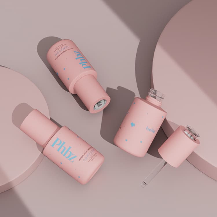 Cosmetic packaging — New Arrival 30ml Dropper Oil Bottle Flat Shoulder Cosmetic Glass Rotary Press Dropper Bottles pink Frosted Serum Bottle