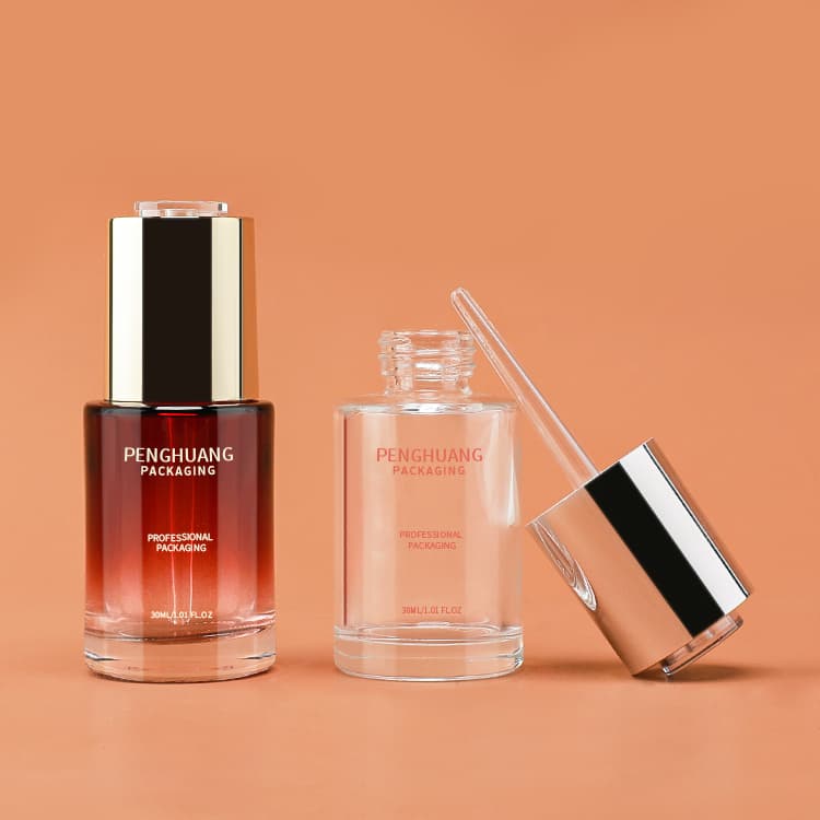 Cosmetic packaging — Liquid Glass Bottle Sample Skincare Lotion Split Essence Bottle Facial Whitening Skin Base 1oz 30ml Glass Serum Bottle