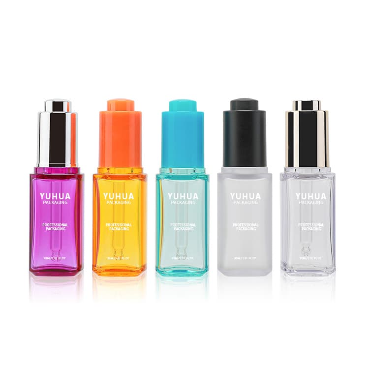 30ml Hot Sale Clear PETG Plastic Bottle Cosmetics Round Fancy Dropper Serum Oil Bottle — 30ml 塑料