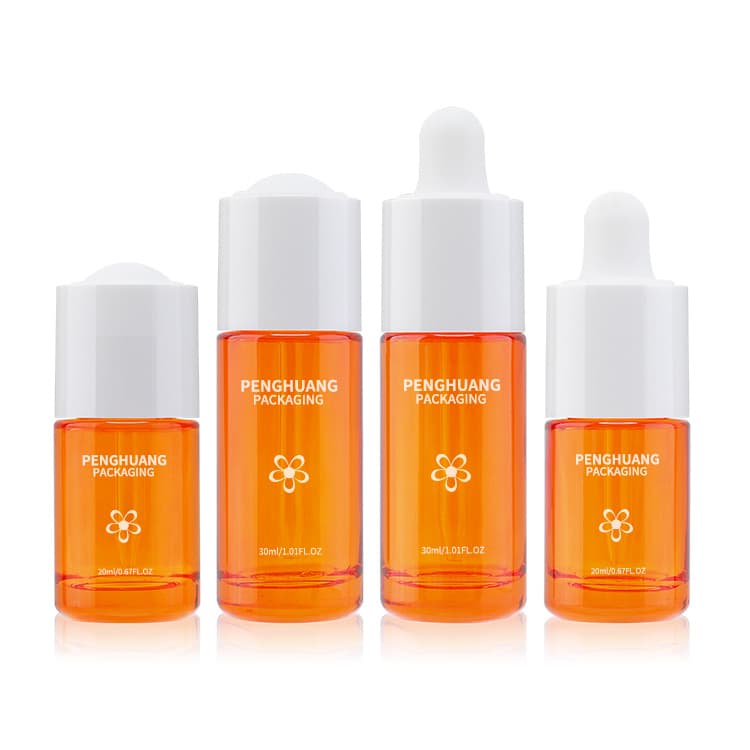 Cosmetic packaging — Factory Direct Cylinder 20ml 30ml Essential Oil Skincare Packaging Hair Oil Serum Glass Dropper Bottle