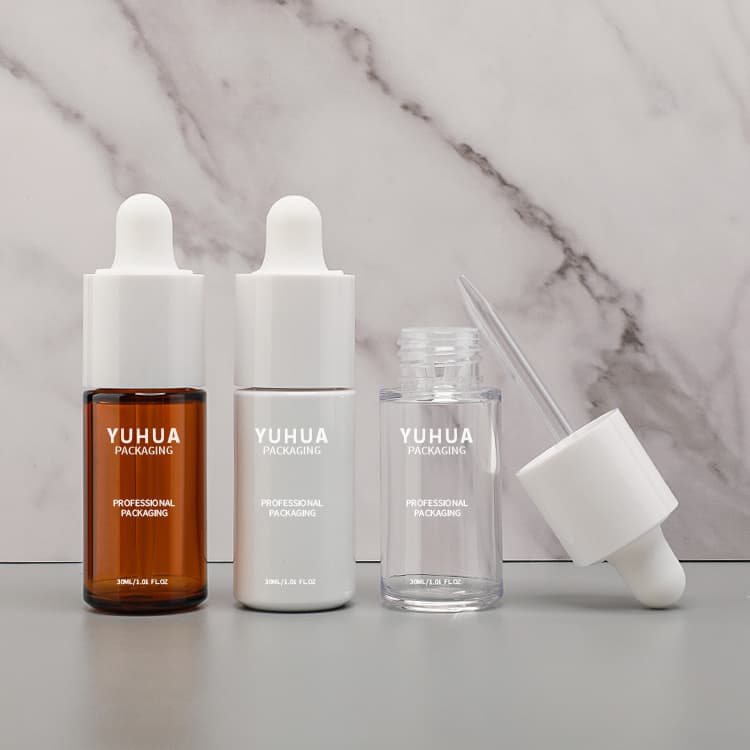 Cosmetic packaging — New Arrival Empty Plastic PETG Serum Dropper Bottle 30ml Eco Friendly Skincare Packaging Screen Printing Customizable Multi-Cap