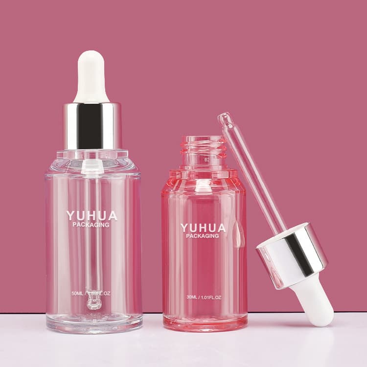 Cosmetic packaging — 30ml 50ml Cosmetic Packaging Plastic Dropper PETG Empty Unique Small Serum Luxury Cosmetic Containers Bottle with Dropper Cap