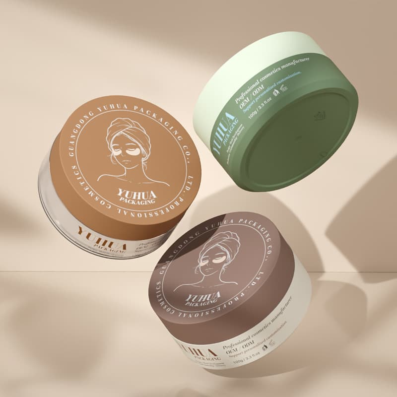 Cosmetic packaging — Reusable 100g PP/PS Screw Top Jar with Spoon for Skin Care Eye & Face Masks Empty Cosmetic Container