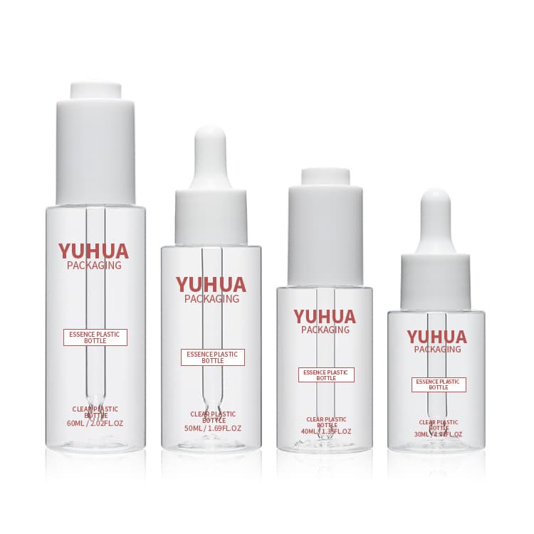Cosmetic packaging — Hot Sale Empty Plastic PET 1oz 30ml Serum Bottle Skincare Packaging 40ml 50ml Dropper Bottle Moisturizing Essential Oil Bottle