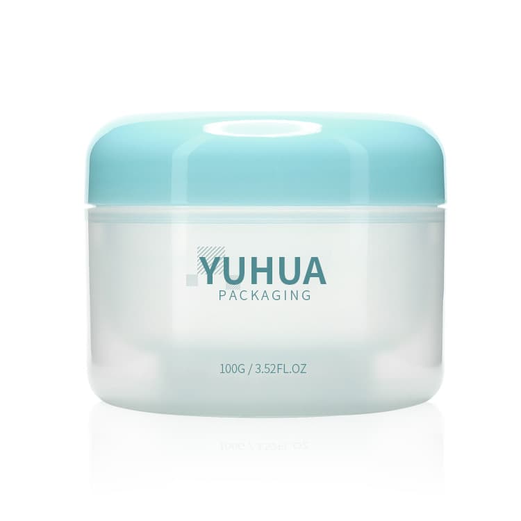 Cosmetic packaging — Double Layer 100ML Frosted PP Plastic Skincare Packaging Face Cream Jars with Screw Top Containers