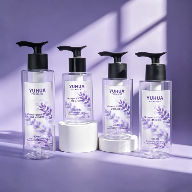 Cosmetic packaging — Wholesale 200/250/300/400ml Lotion Pump Plastic Bottle Hair Oil Body Shower Gel Bottle Empty Shampoo Conditioner Container