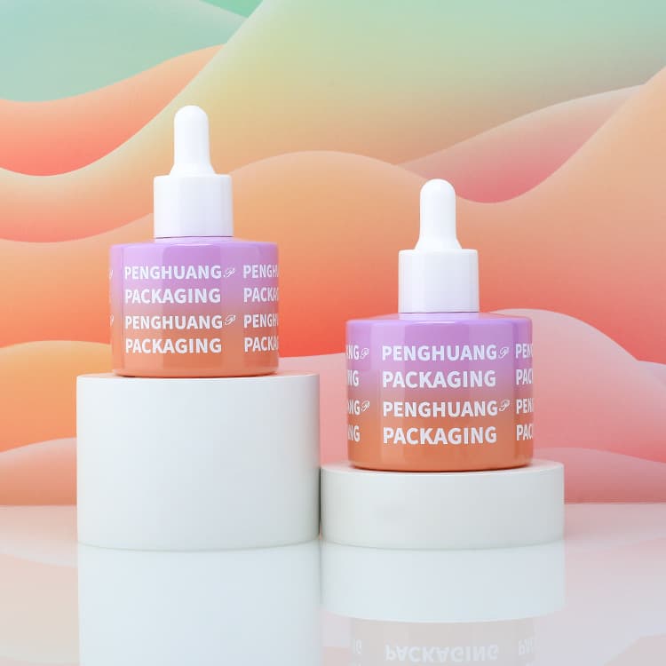 Cosmetic packaging — 30ml 50ml Luxury Glass Dropper Bottle for Essential Oil Thick Bottom Cosmetic Serum Bottle for Skin Care