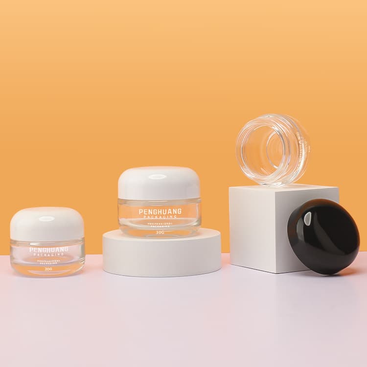 Cosmetic packaging — Custom Refillable Make up Cosmetic Jars 15g20g30g Frosted Body Butter Empty Face Cream Lip Balm Lotion Round Container Jar