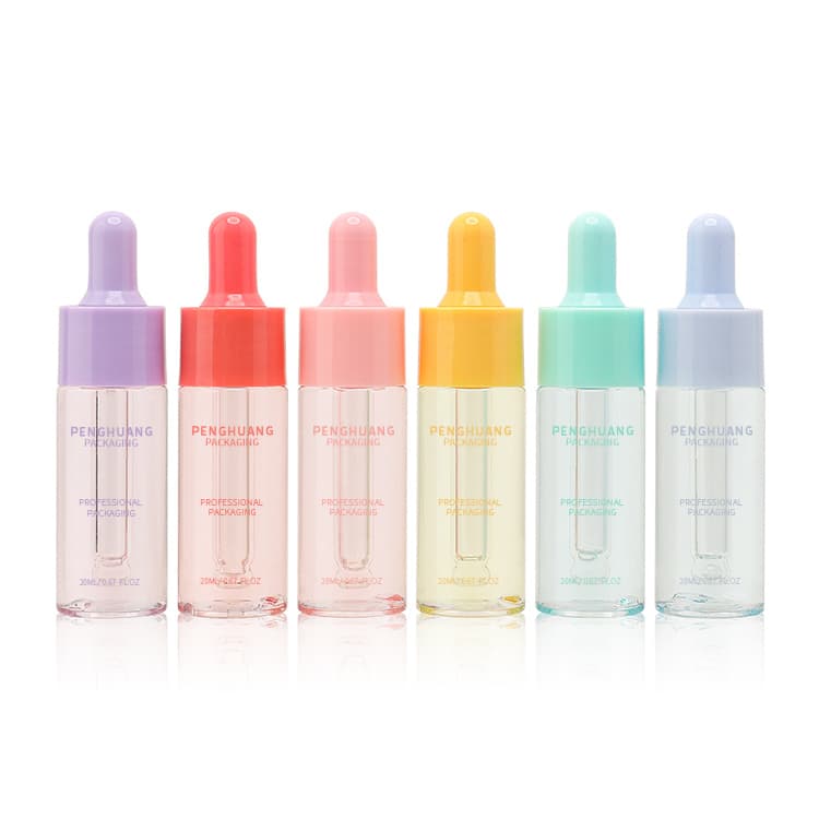 Cosmetic packaging — Body Care Empty Hair Oil Plastic Bottle Cosmetic Packaging Serum Essential Oil Plastic Bottle 20ml with Dropper