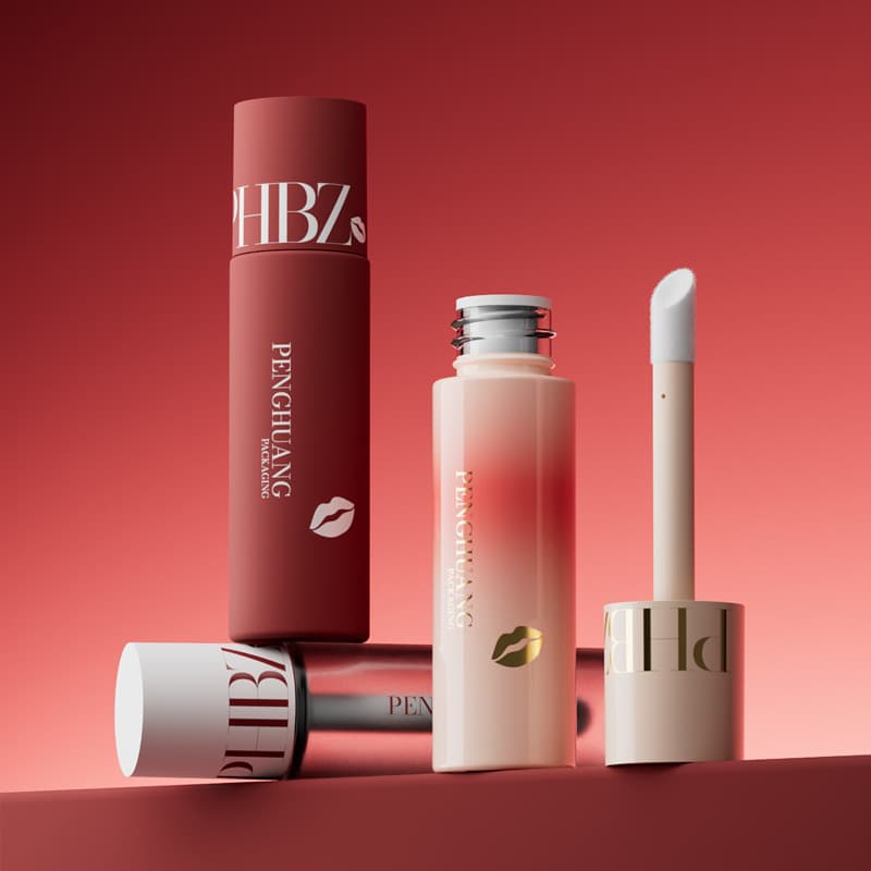 Cosmetic packaging — New Design 35ml Round Cosmetic Foundation Bottle for Concealer Liquid Packaging Makeup Lotion Lip Gloss Bottle with Brush Cap