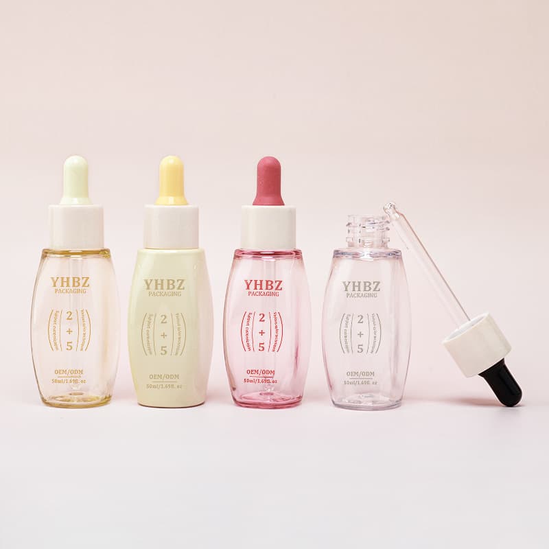 Cosmetic packaging — Customizable 50ml Square Plastic PET Serum Bottle Colorful Packaging for Skincare Cosmetics Essential Oils Lotions
