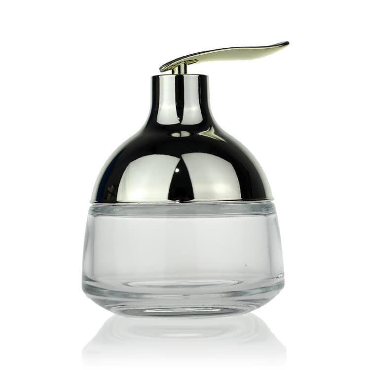 Cosmetic packaging — Clear Glass jar with Mushroom cap  50g  Face Cream Jars Container Manufacturers Cosmetic Packaging Set for Skin Care Jar