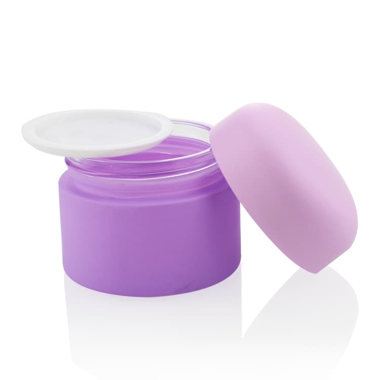 Cosmetic packaging — Luxury Cosmetic Packaging 5g 10g 20g 30g 50g 100g Body Cream Night Care Gradient Color Matte Purple Cosmetic Cream Glass Jars