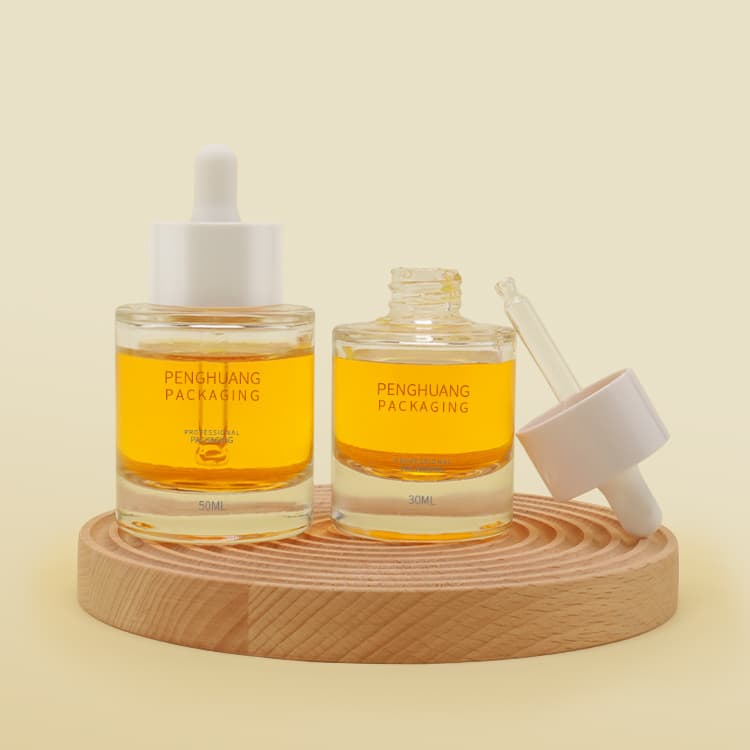 Cosmetic packaging — 1oz 30ml Liquid Glass Lotion Bottle Hair Care Oil Bottle Essential Oil Skincare Packing Glass Serum Dropper Bottle 50ml