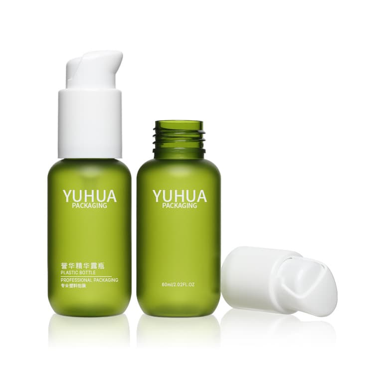 Cosmetic packaging — 60ml skincare packaging cosmetic plastic press pump dropper bottle wholesale custom design 2oz recycled face serum bottles