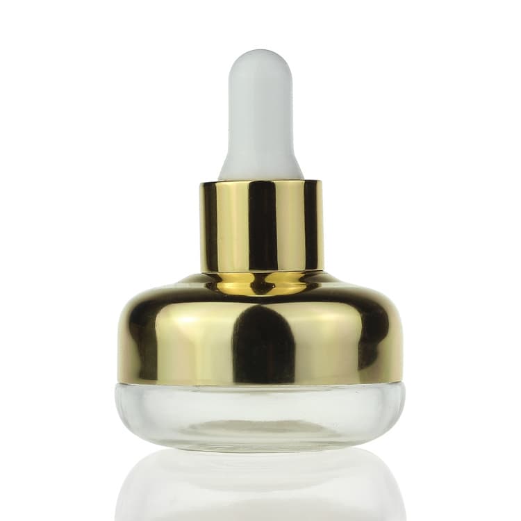 Cosmetic packaging — Cap Dropper Bottles Serum Liquor Bottle Eye Dropper Bottles Gold Aluminum 20ml 30ml 55ml 60ml Serum Glass Glass Products Round