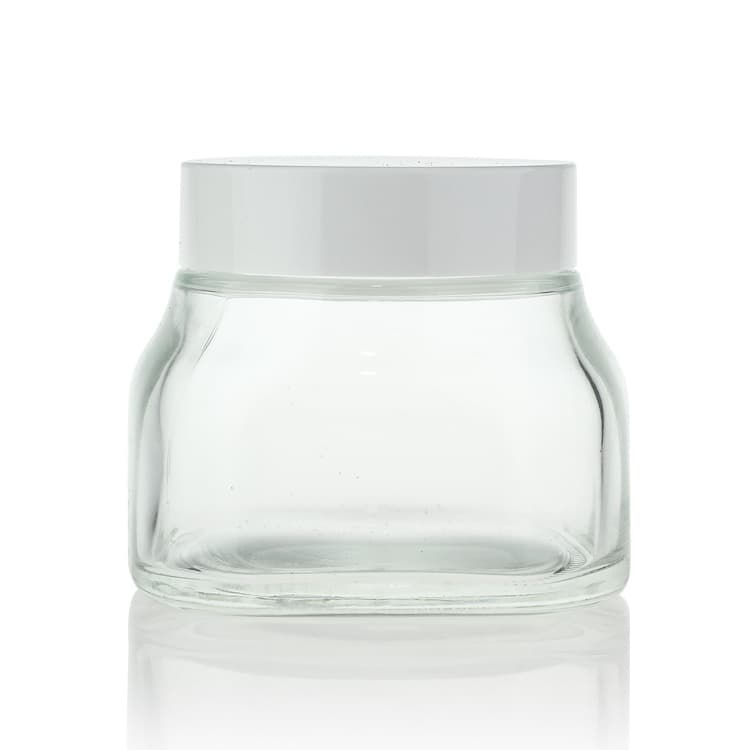 Cosmetic packaging — manufacturer container empty round clear 50g 150g cream jar glass skincare cosmetic packaging Wholesale