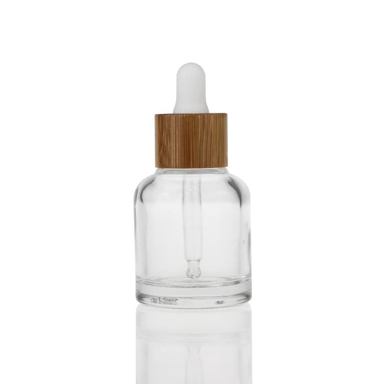 Cosmetic packaging — Stock Slanted Shoulder Cosmetic Packaging Container 20ml 30ml  Empty cosmetic glass bottle  Serum Bottles with dropper