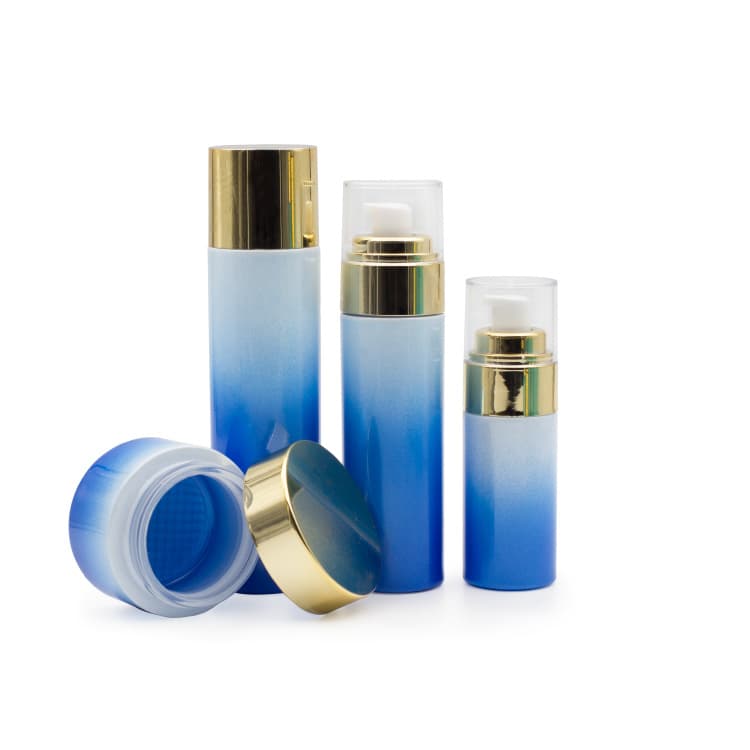 Cosmetic packaging — Glass Lotion Bottle Spray Painting Cosmetic Packaging Bottles Set Container Manufacturers 40ml/100ml/120ml Custom Color Square