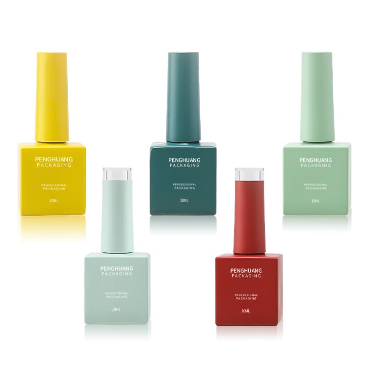 Cosmetic packaging — In Stock 10ml Popular UV Top Gel Nail Polish Bottles Empty Nail Gel Varnish Glass Bottle
