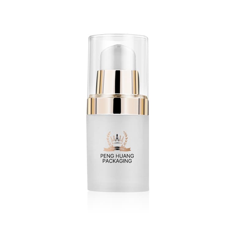 Cosmetic packaging — 20ml round frosted serum foundation glass bottle container jar with spray pump