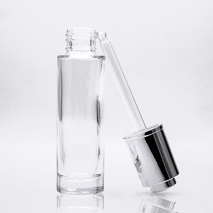 Cosmetic packaging — Hot  Selling Cosmetic Containers  35ml Clear  Empty Skincare Glass Serum Bottles with Droppers