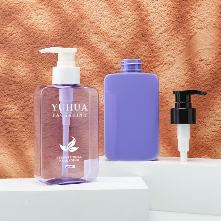 Cosmetic packaging — Customized Logo 200ml Plastic Shampoo Bottle Pump Bottle for Shower Gel Shampoo Conditioner Factory Price