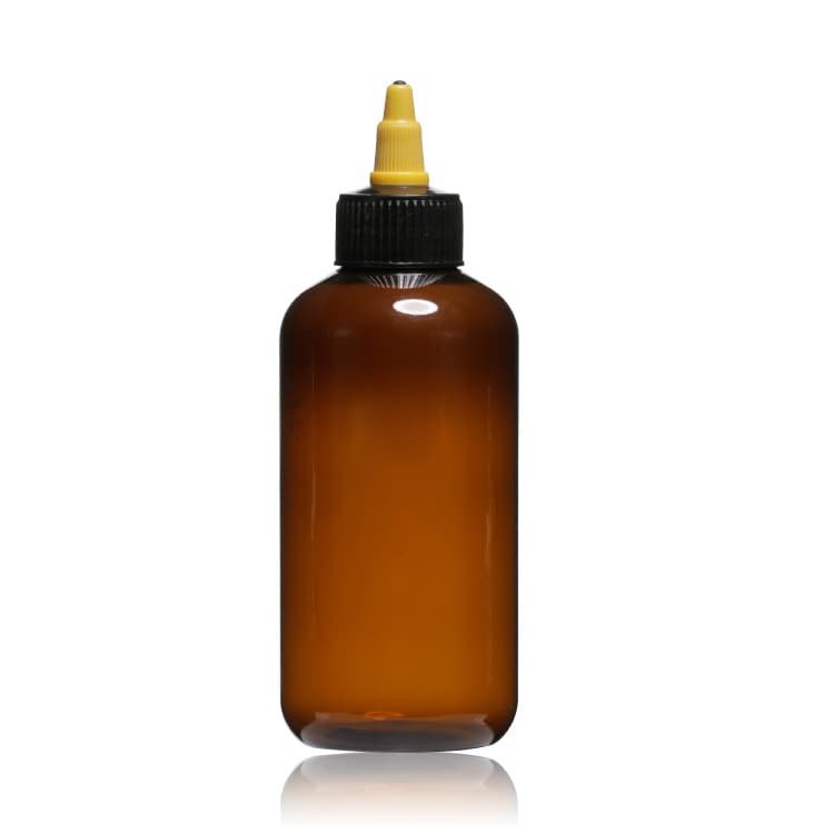 Cosmetic packaging — 250ml Empty Amber Plastic PET Glass Bottle