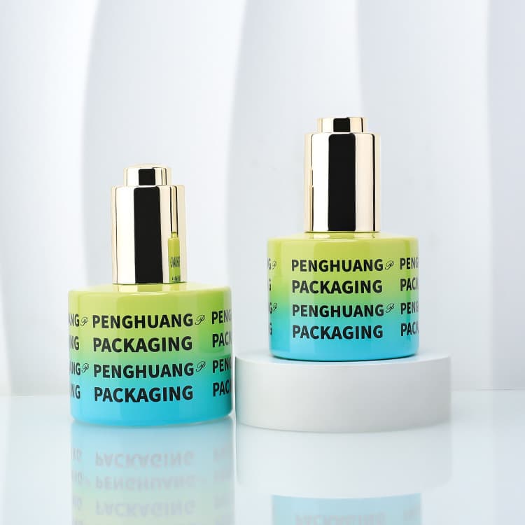 Cosmetic packaging — Luxury Cylinder Glass Dropper Bottle 1oz 30ml 50ml Glass Hair  Essential Oil Serum Bottle Skin Care Cosmetic Oil Bottle