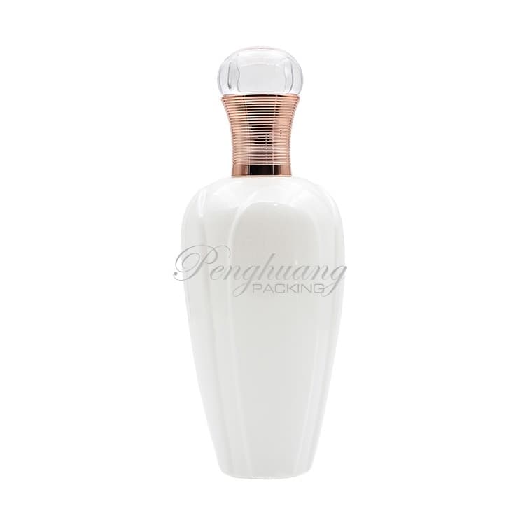 Cosmetic packaging — unique styles Cosmetic porcelain glass bottles with gold screw cap