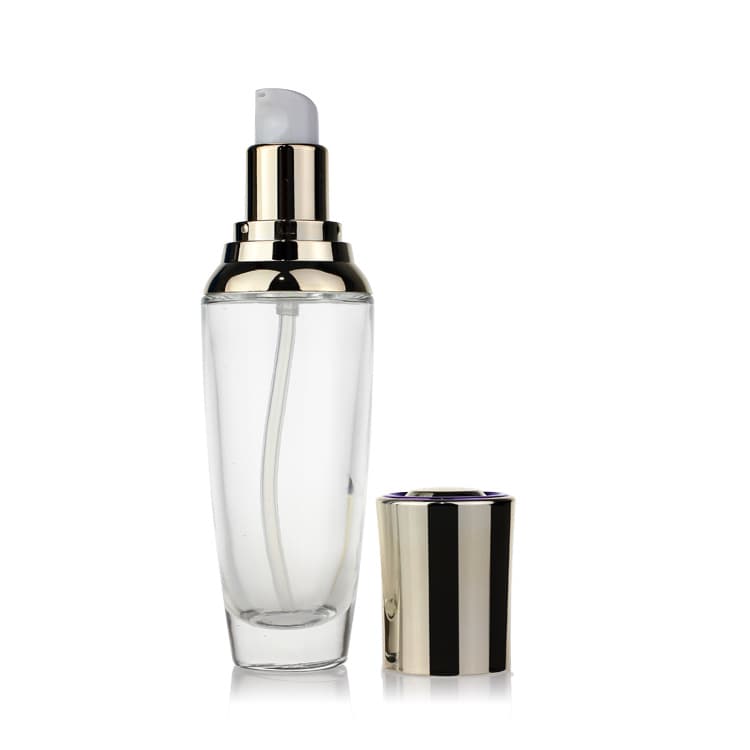 Cosmetic packaging — Clear  Glass Lotion Bottle 40ml/100ml/120ml Custom Color Cosmetic Packaging Bottles Set Container Manufacturers