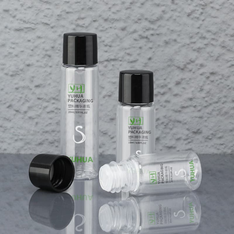 Cosmetic packaging — Small Screw Cap Liquid Sample Bottle 10ml 15ml 20ml Empty Refillable Travel Plastic Bottle Essential Oil Toner Cream Skin Use