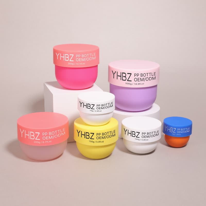 Cosmetic packaging — PP Cosmetic Jars 50g-500g 300g Body Butter Jars with Screw Top Lid 150ml Refillable Skincare Packaging for Face Cream Eye Cream