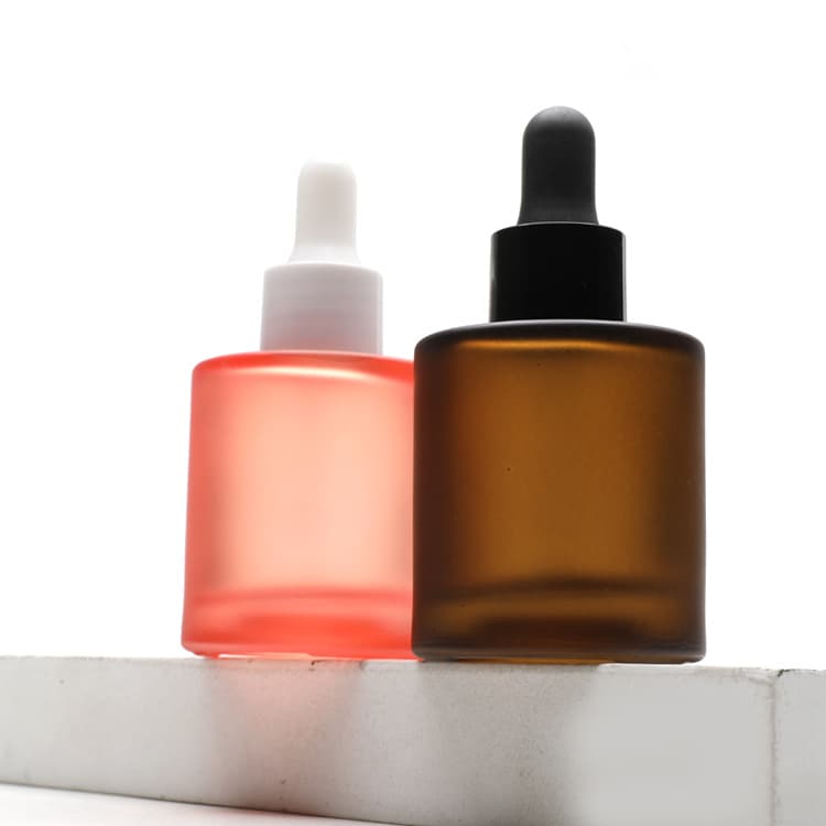 Cosmetic packaging — Wholesale painting Colored 40ml Glass Liquid Bottle Skincare Cosmetics Packaging Container serum bottles dropper